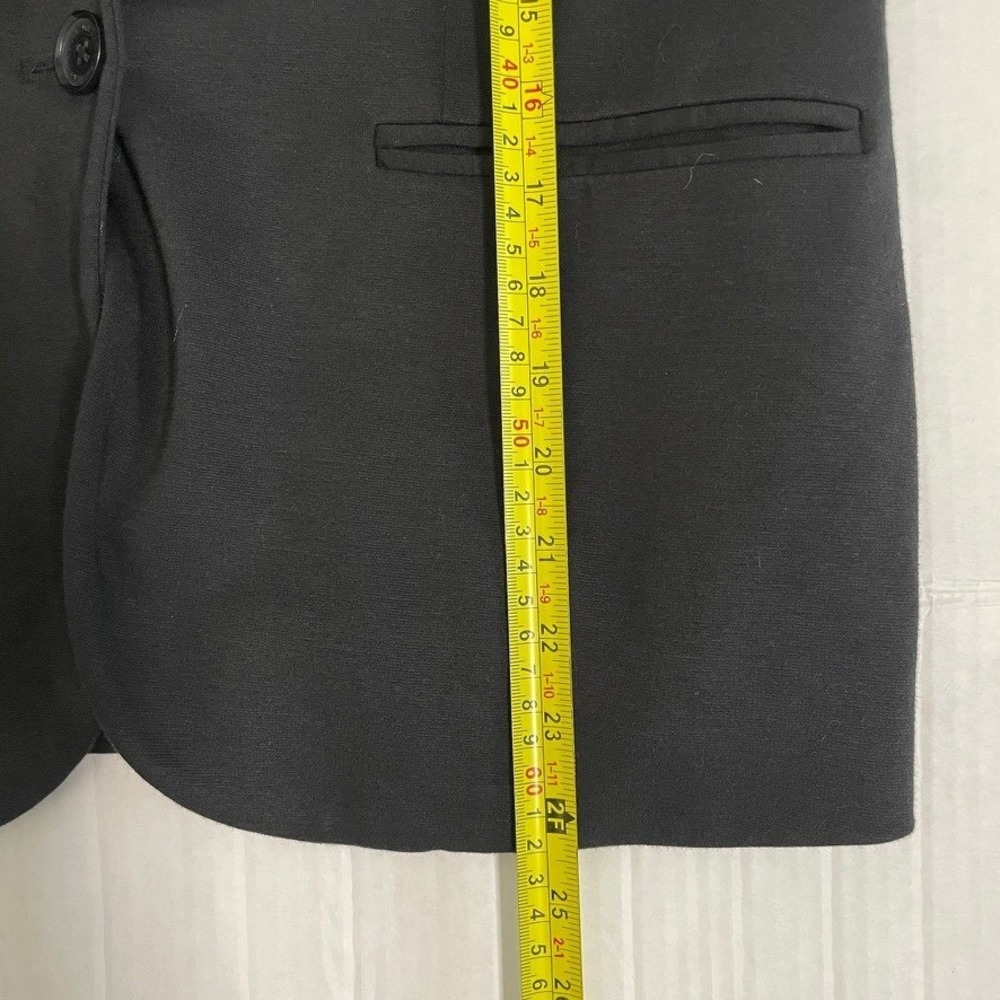 Nicole Miller Original Blazer Womens Sz M Black 3/4 Sleeve Striped Lining Office - Picture 10 of 11